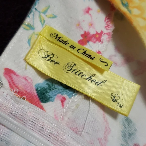 Bee Stitched Floral V Neck Flared Summer Mini Cocktail Tank Dress - Picture 5 of 9